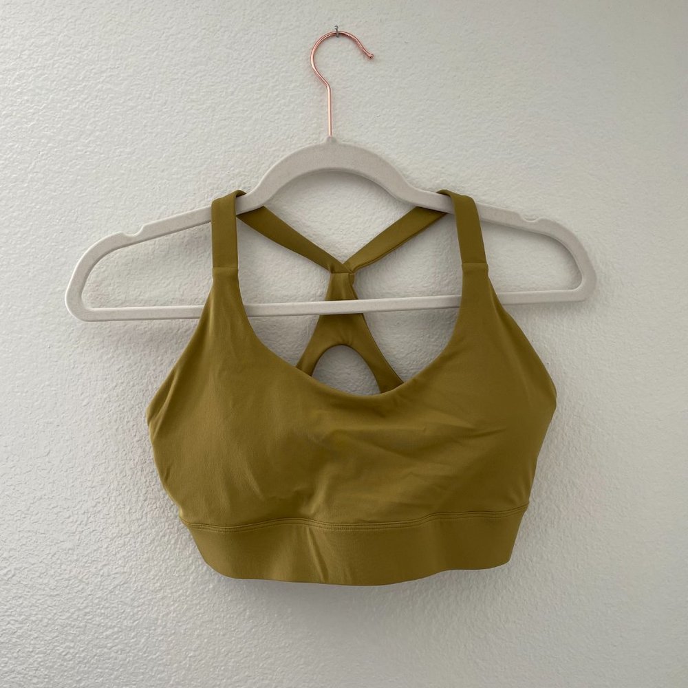 ThirdLove Mustard Green Racerback Sports Bra Sz M
